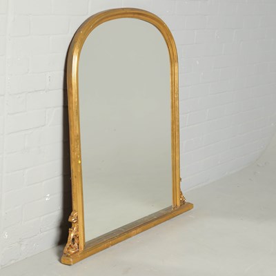 Lot 465 - VICTORIAN STYLE GILT OVERMANTEL MIRROR