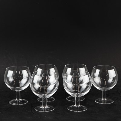 Lot 364 - A TIFFANY & CO SET OF SIX BRANDY GLASSES.